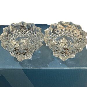 Vintage  Lead Crystal Candle stick holders Prism Design Imperlux by Imperial 24%